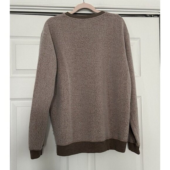 Goodlife Reverso Fleece Sweatshirt Macchiato Brown Size M - Picture 3 of 10